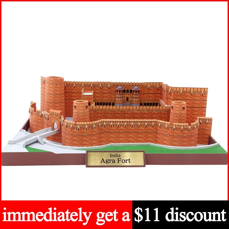 Art Craft India - Índia agra forte realista dobrável modelo