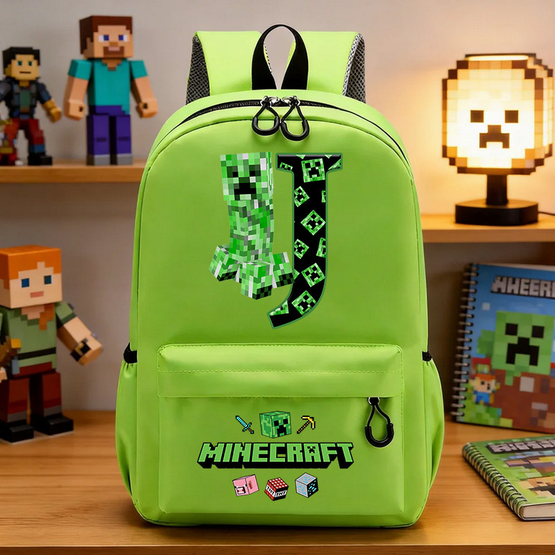 Art Craft Material - Mochila Escolar Infantil Verde com Estampa