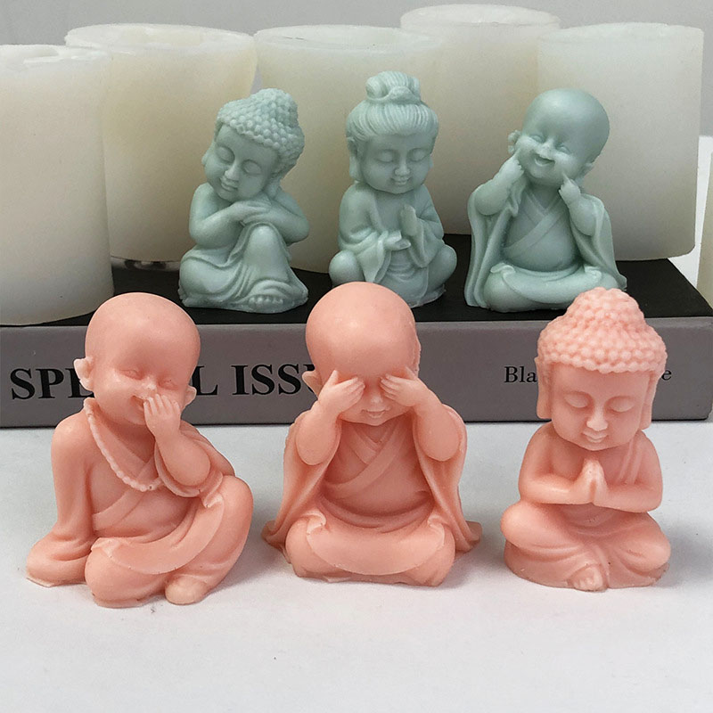 Art Craft Show - Pouco Monk Vela Silicone Mold, DIY