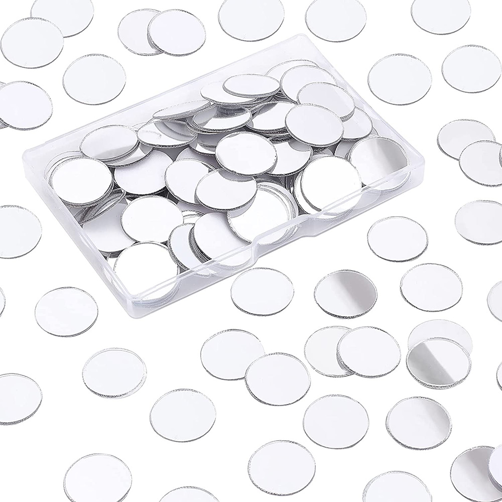Art Craft Mirror - 50 pçs redondo mini telhas de