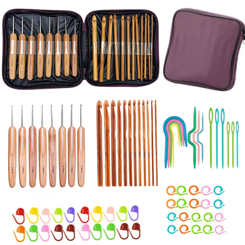 Art Craft Material - Conjunto de 74 Agulhas de Crochê