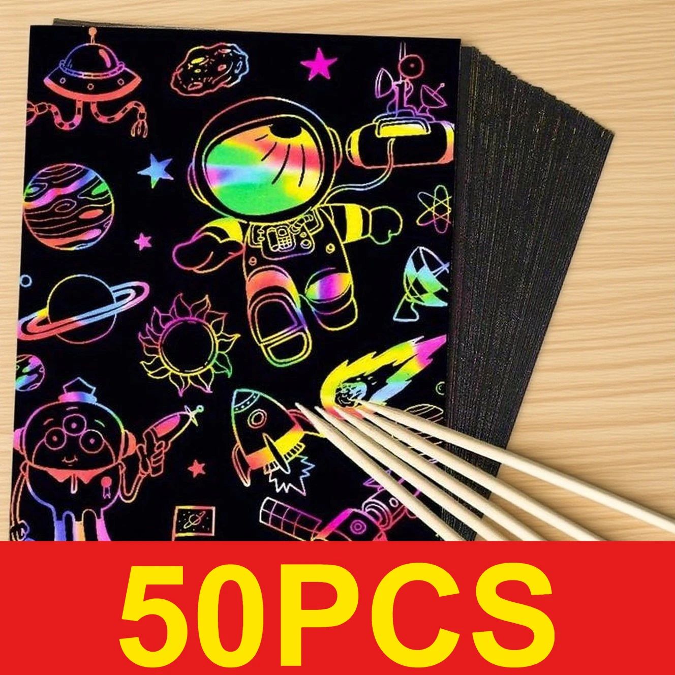 Art Craft Rainbow - 50 folhas de papel mágico para