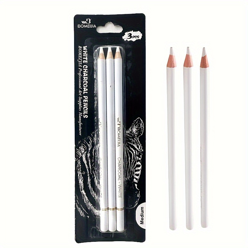 Sketching Charcoal Set - Conjunto de lápis de carvão branco