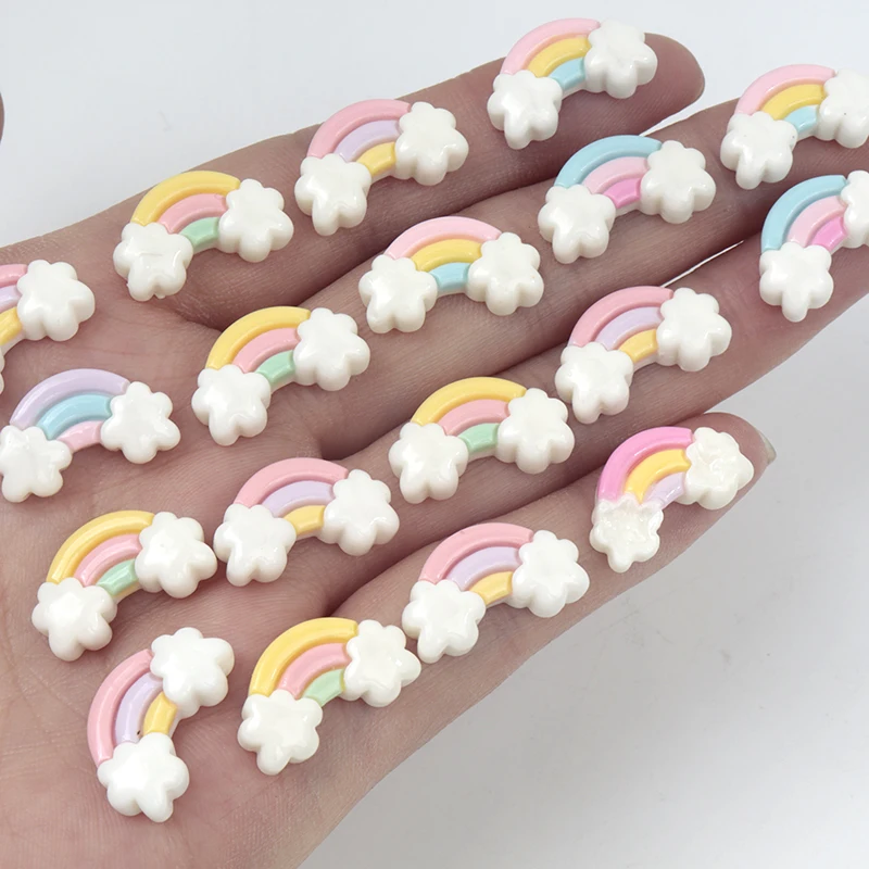 Art Craft Rainbow - 30/300 Peças Mini Resina Arco-Íris Plana