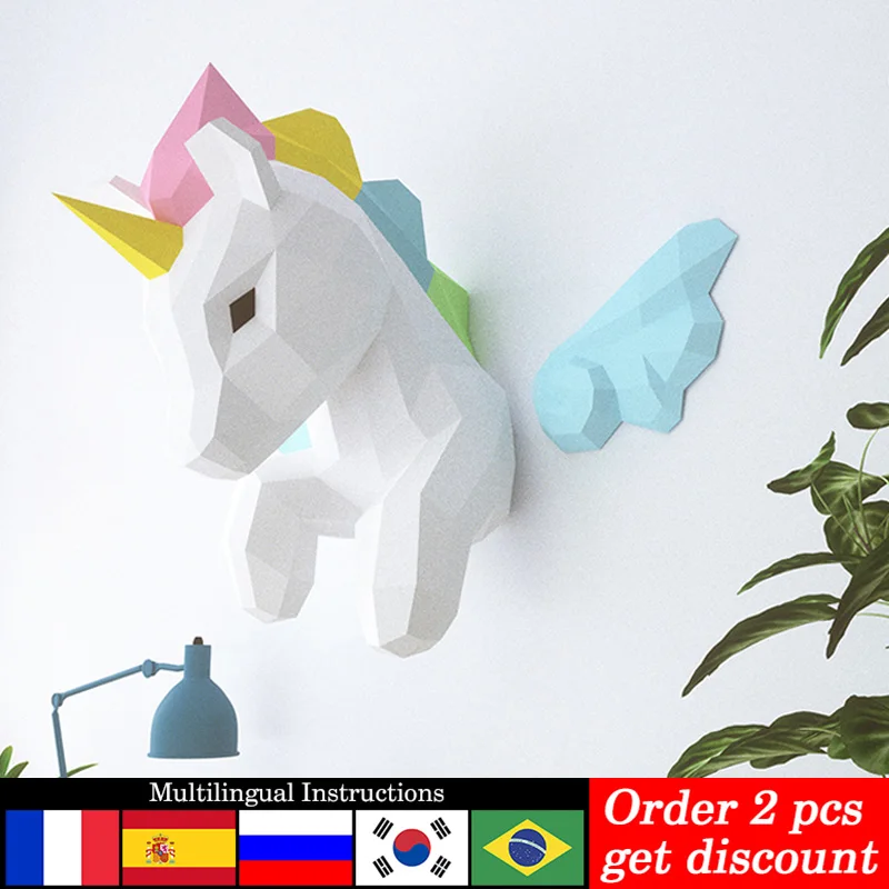 Art Craft Rainbow - Arco-íris unicórnio animal decoração de parede
