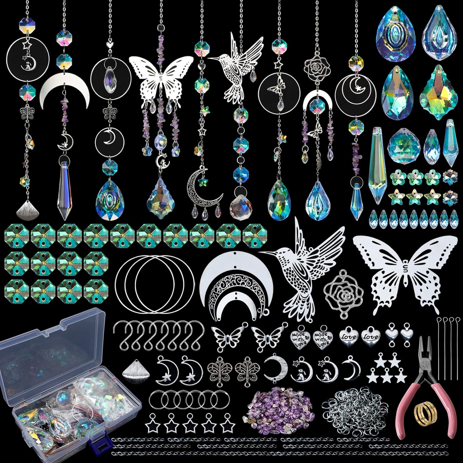 Art Craft Rainbow - Diy 400 pçs suncatchers fazendo suprimentos
