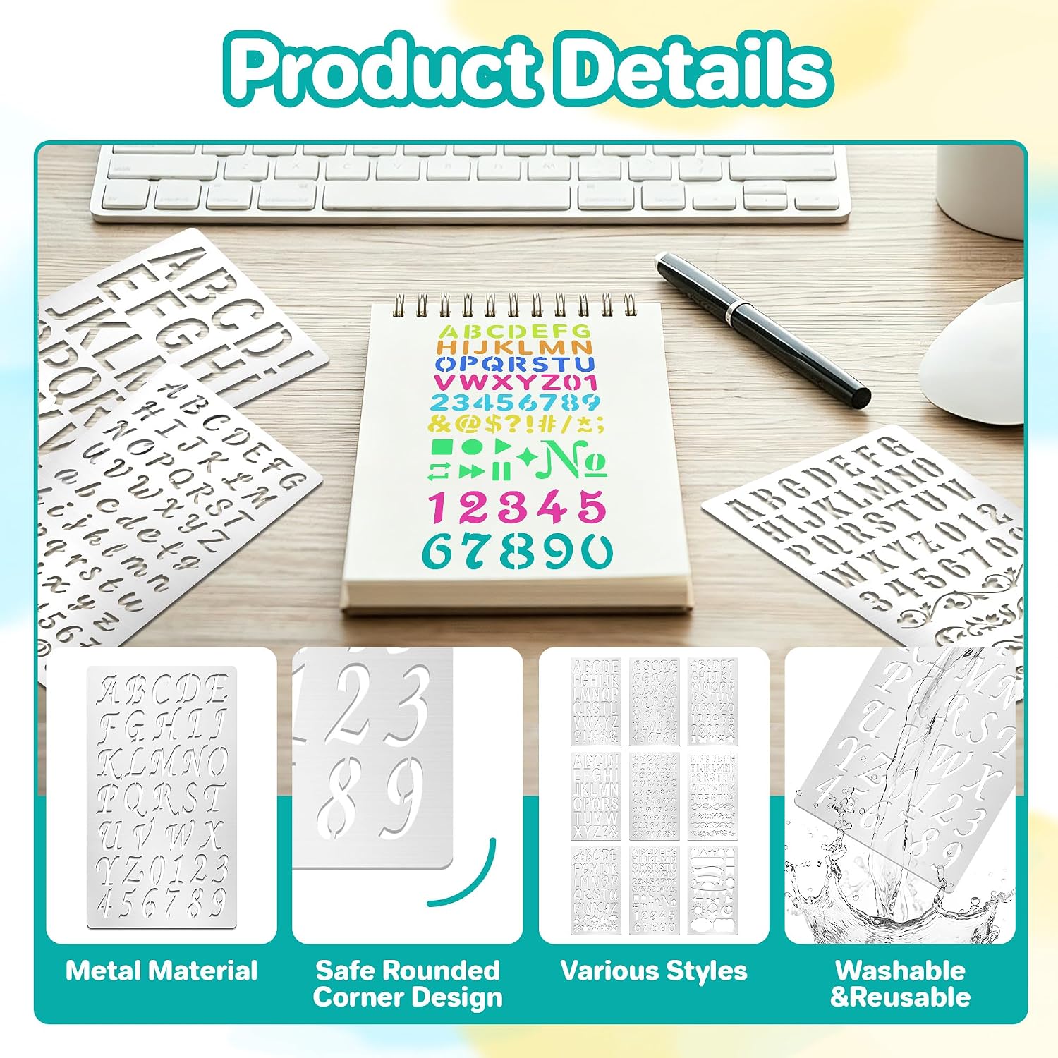 Conjunto de 9 Estênceis de Let - Letter S Art Craft avaliação e preço