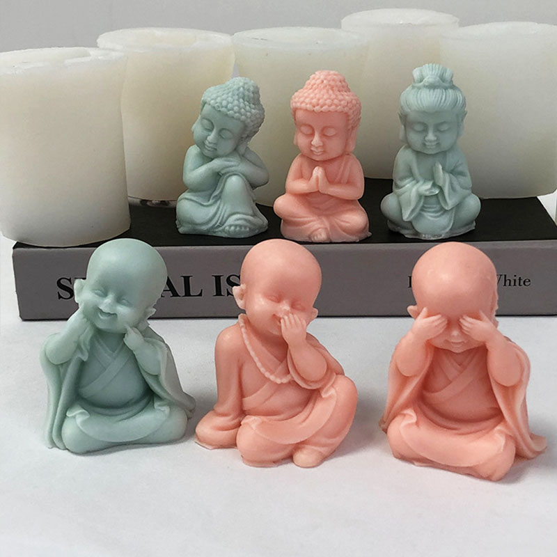 Pouco Monk Vela Silicone Mold, - Art Craft Show avaliação e preço