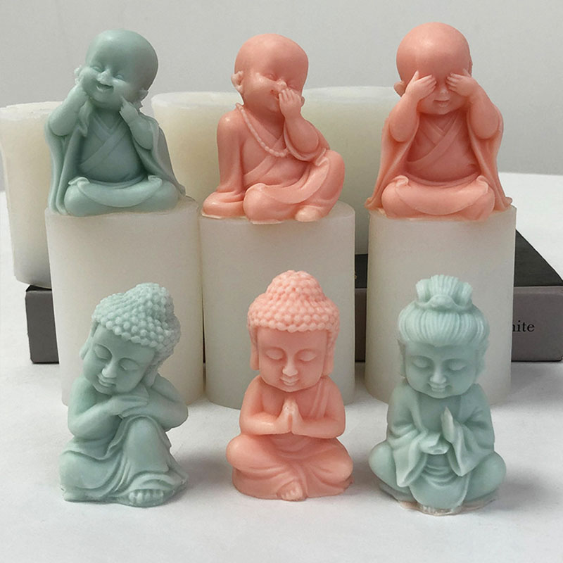 Pouco Monk Vela Silicone Mold, - Art Craft Show avaliação e preço