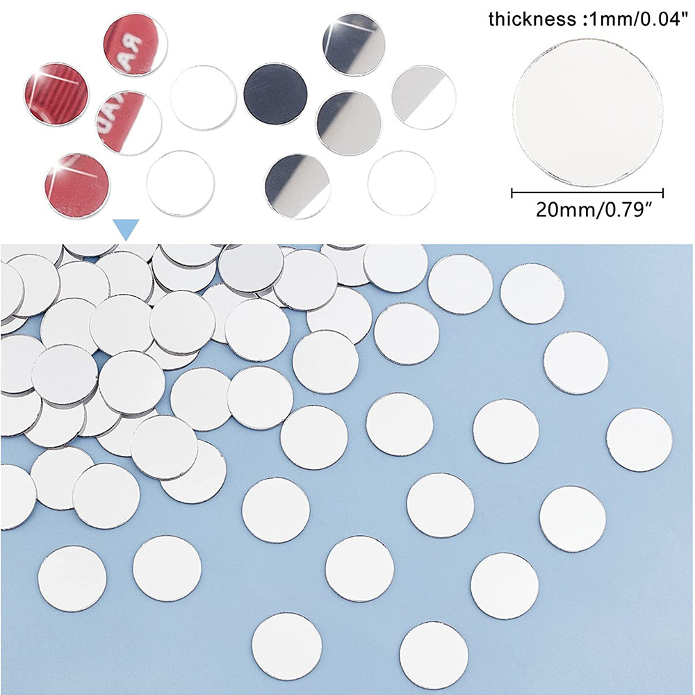 50 pçs redondo mini telhas de  - Art Craft Mirror avaliação e preço