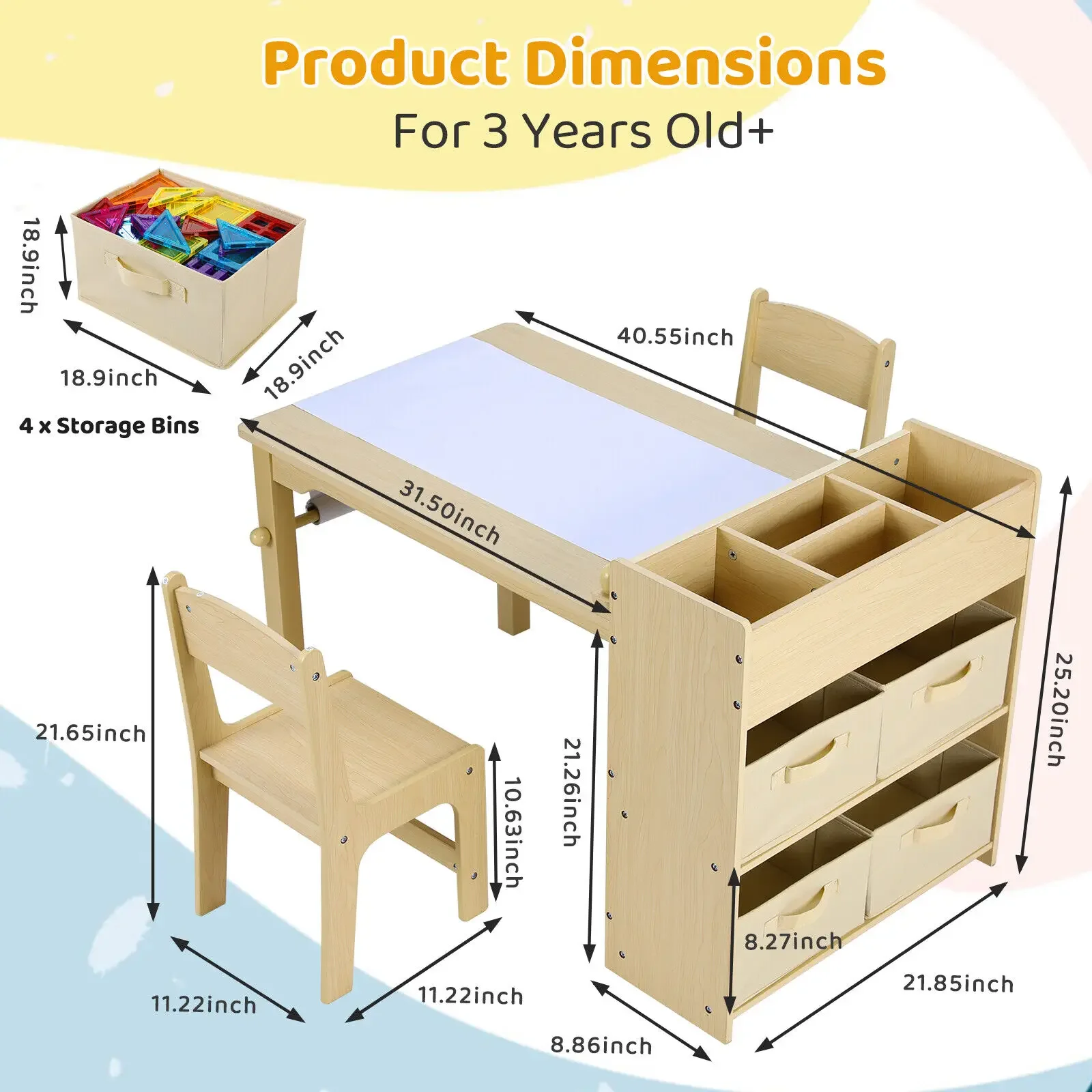 Conjunto de mesa infantil e 2  - Art And Craft Quotes For Kids avaliação e preço