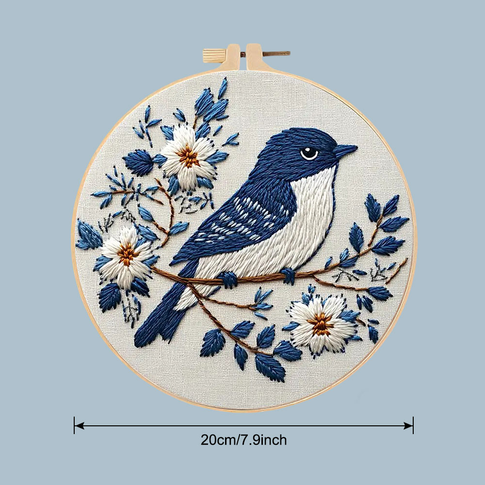 1pc kits de ponto cruz pássaro - Embroidery Hoop Kit avaliação e preço