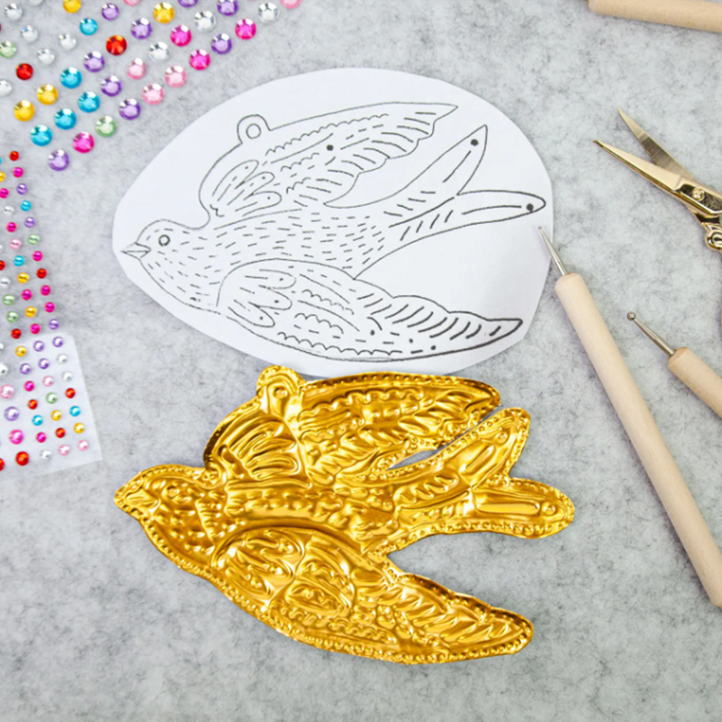 Diy folha de ouro arte alívio  - Art Craft In Paper avaliação e preço