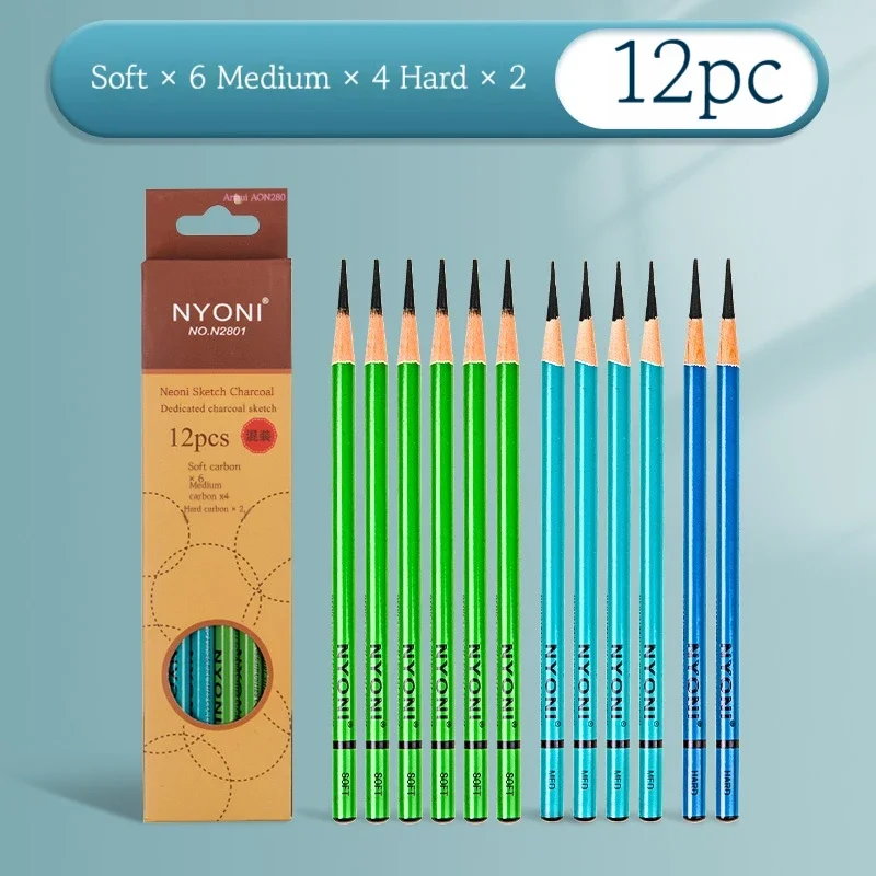 10/12 pçs conjunto de lápis de - Sketching Charcoal Set avaliação e preço