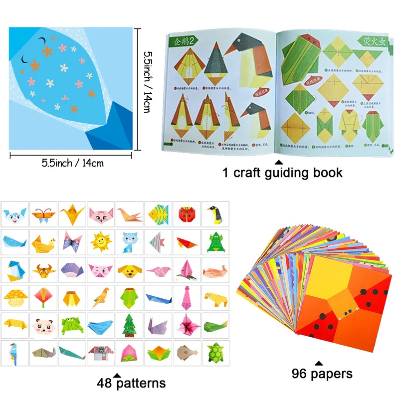 Kit de origami com 30/96 folha - Art Craft Rainbow avaliação e preço