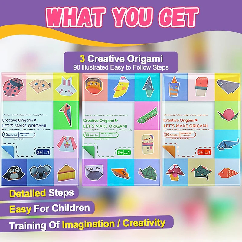 Kit de origami com 30/96 folha - Art Craft Rainbow avaliação e preço