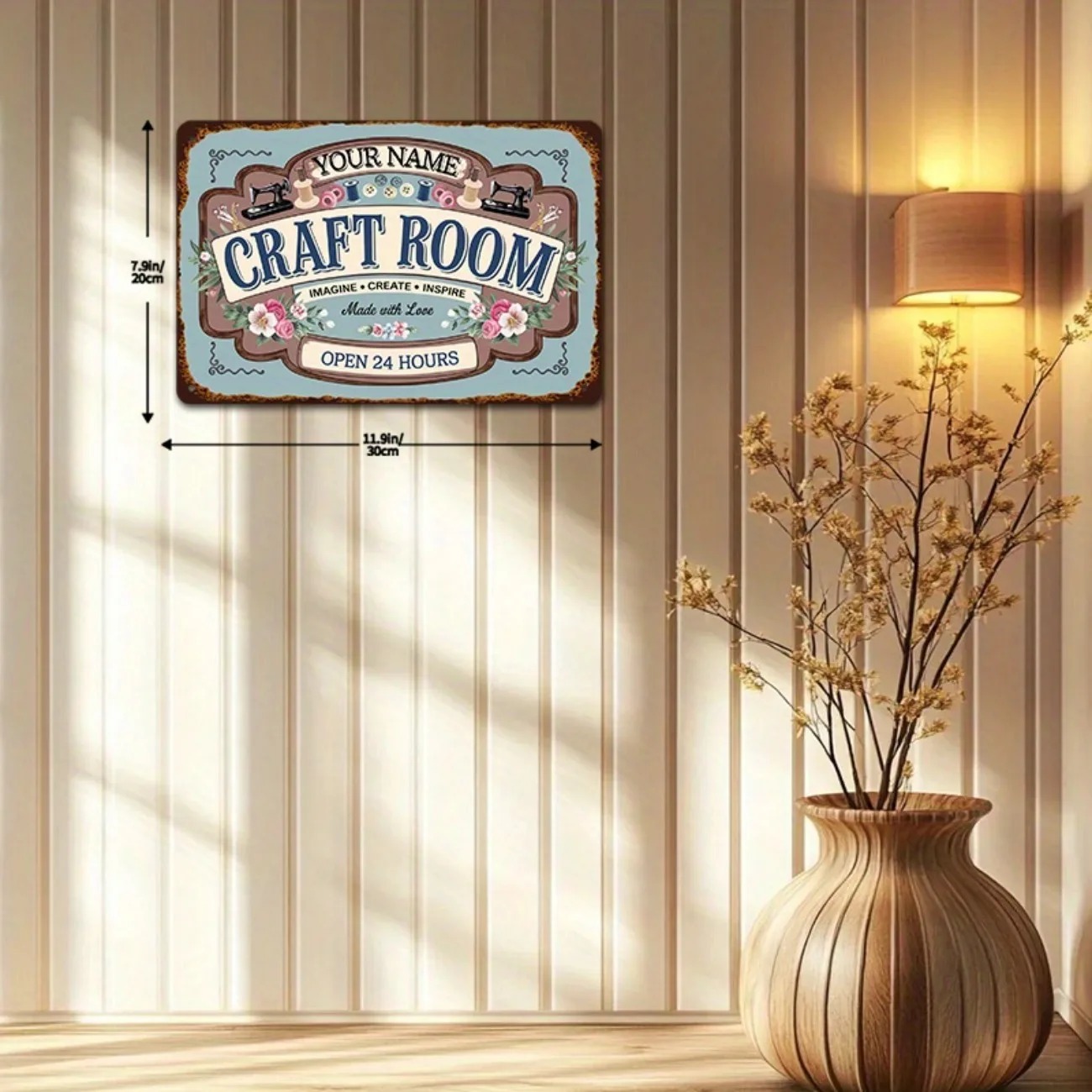 Placa de Metal Personalizada p - Art Craft Room avaliação e preço