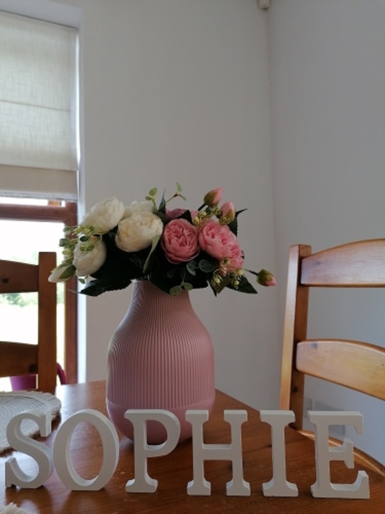 Letras brancas de madeira em i - Art Craft And Design avaliação e preço