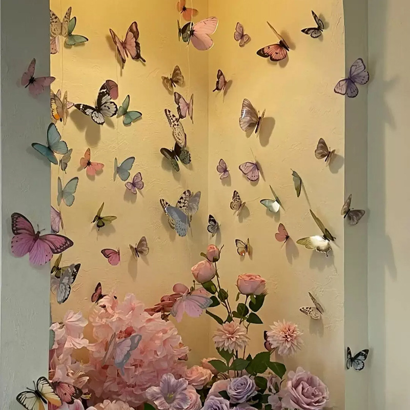 12 pçs 3d borboleta adesivos d - Art Craft Birthday Party avaliação e preço